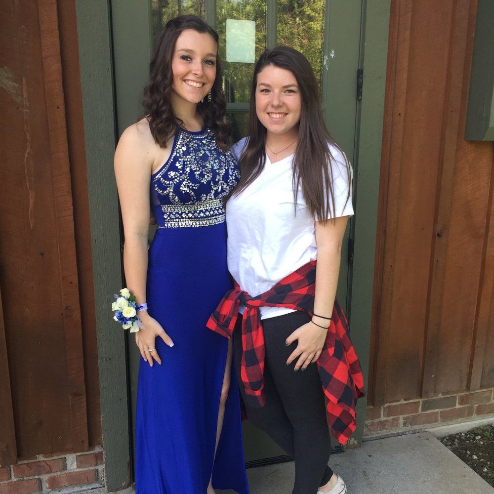 Royal blue high neck prom dress with open back